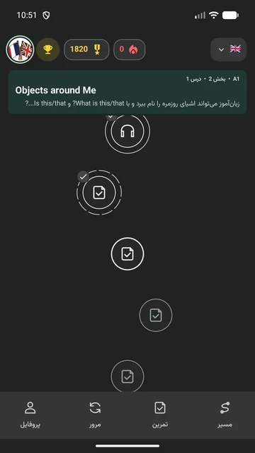 مسیر یادگیری با تم ذغالی